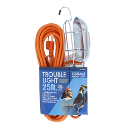 75-Watt 50 ft. 16/3 SJTW Incandescent Portable Heavy-Duty Guarded Trouble  Work Light with Hanging Hook